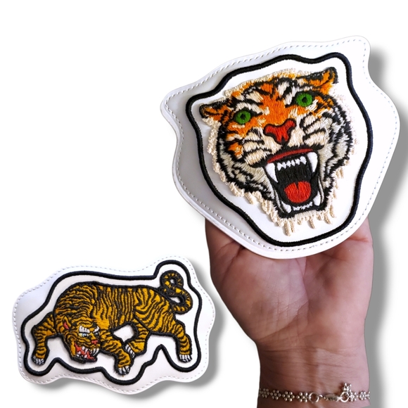 Authentic Gucci Embroidered Tiger Patch Collectible Set For Sneakers & Clothing